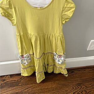 Matilda Jane Lemon Casual Dress with Floral Pockets - Size 10